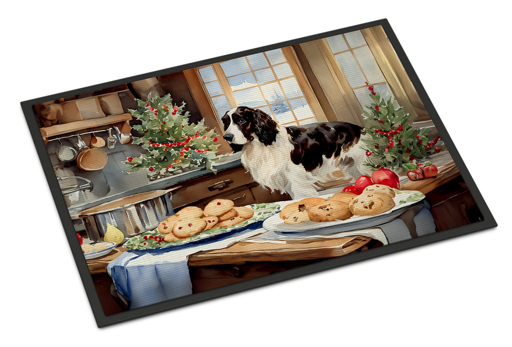 English Cocker Spaniel Christmas Cookies Doormat Indoor Outdoor 24H X 36W Front Door Mat Rugs for Entryway, Non Slip Washable Low Pile,