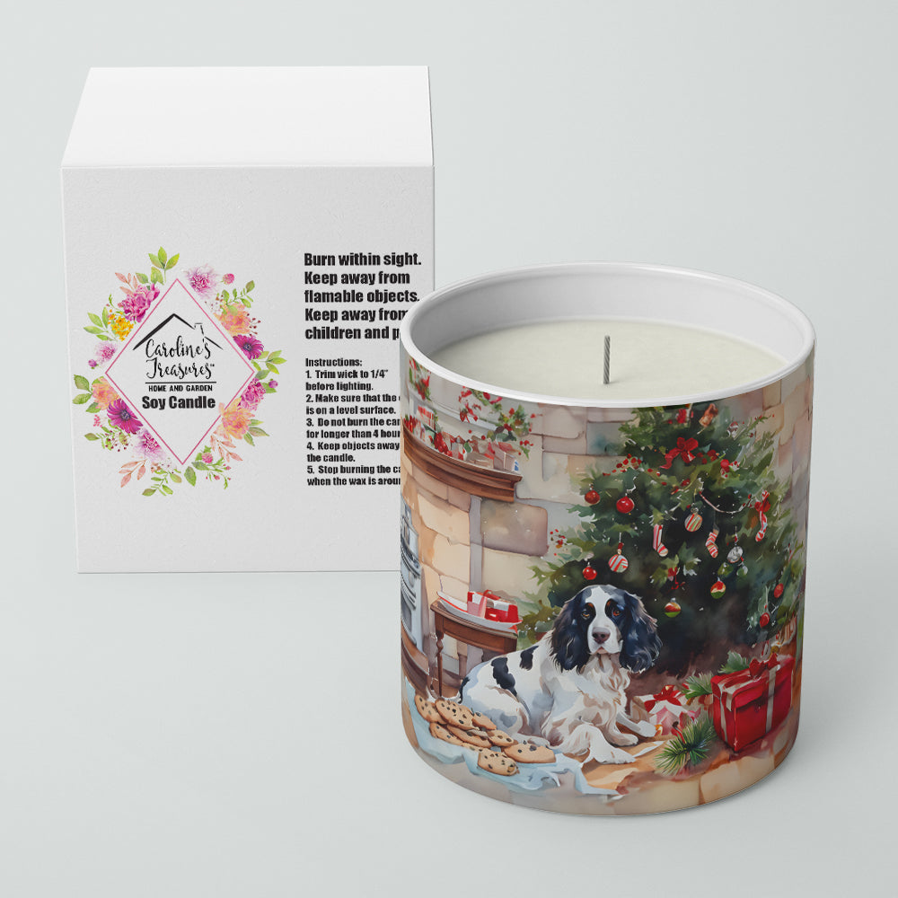 English Springer Spaniel Christmas Cookies Decorative Soy Candle Nature Soy Wax Essential Oil Home Decor Ideal for Bedroom Kitchen Bath Office Gift, 10 oz