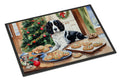 English Springer Spaniel Christmas Cookies Doormat Indoor Outdoor 18H X 27W Front Door Mat Rugs for Entryway, Non Slip Washable