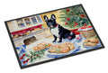 French Bulldog Christmas Cookies Doormat Indoor Outdoor 24H X 36W Front Door Mat Rugs for Entryway, Non Slip Washable Low Pile,