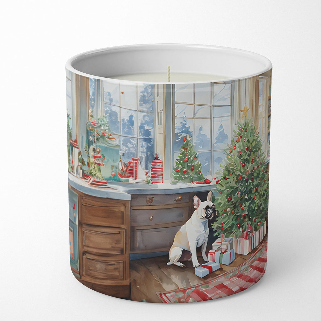 French Bulldog Christmas Cookies Decorative Soy Candle Nature Soy Wax Essential Oil Home Decor Ideal for Bedroom Kitchen Bath Office Gift, 10 oz