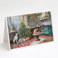 French Bulldog Christmas Cookies Greeting Cards Pack of 8 Blank Cards with Envelopes Whimsical A7 Size 5x7