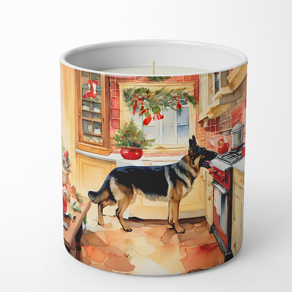 German Shepherd Christmas Cookies Decorative Soy Candle Nature Soy Wax Essential Oil Home Decor Ideal for Bedroom Kitchen Bath Office Gift, 10 oz
