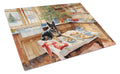 German Shepherd Christmas Cookies Cutting Board Tempered Glass Kitchen Cutting Surface, Heat Resistant Chopping, Non-Slip Feet, Food Prep & Serving