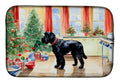 Giant Schnauzer Christmas Cookies Dish Drying Mat Absorbent Dish Drying Mat Pad for Kitchen Counter Dish Drainer Mat for Countertop, 14 x 21", Multicolor