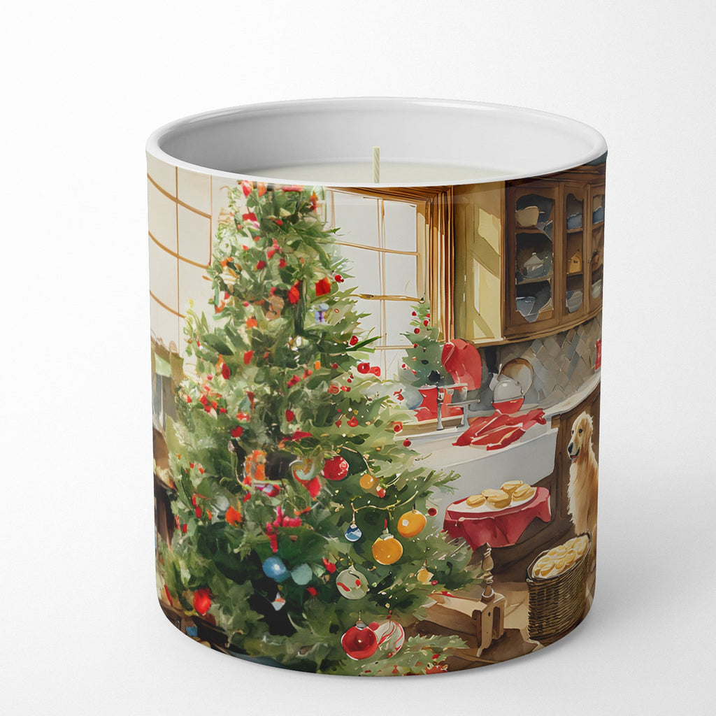 Golden Retriever Christmas Cookies Decorative Soy Candle Nature Soy Wax Essential Oil Home Decor Ideal for Bedroom Kitchen Bath Office Gift, 10 oz