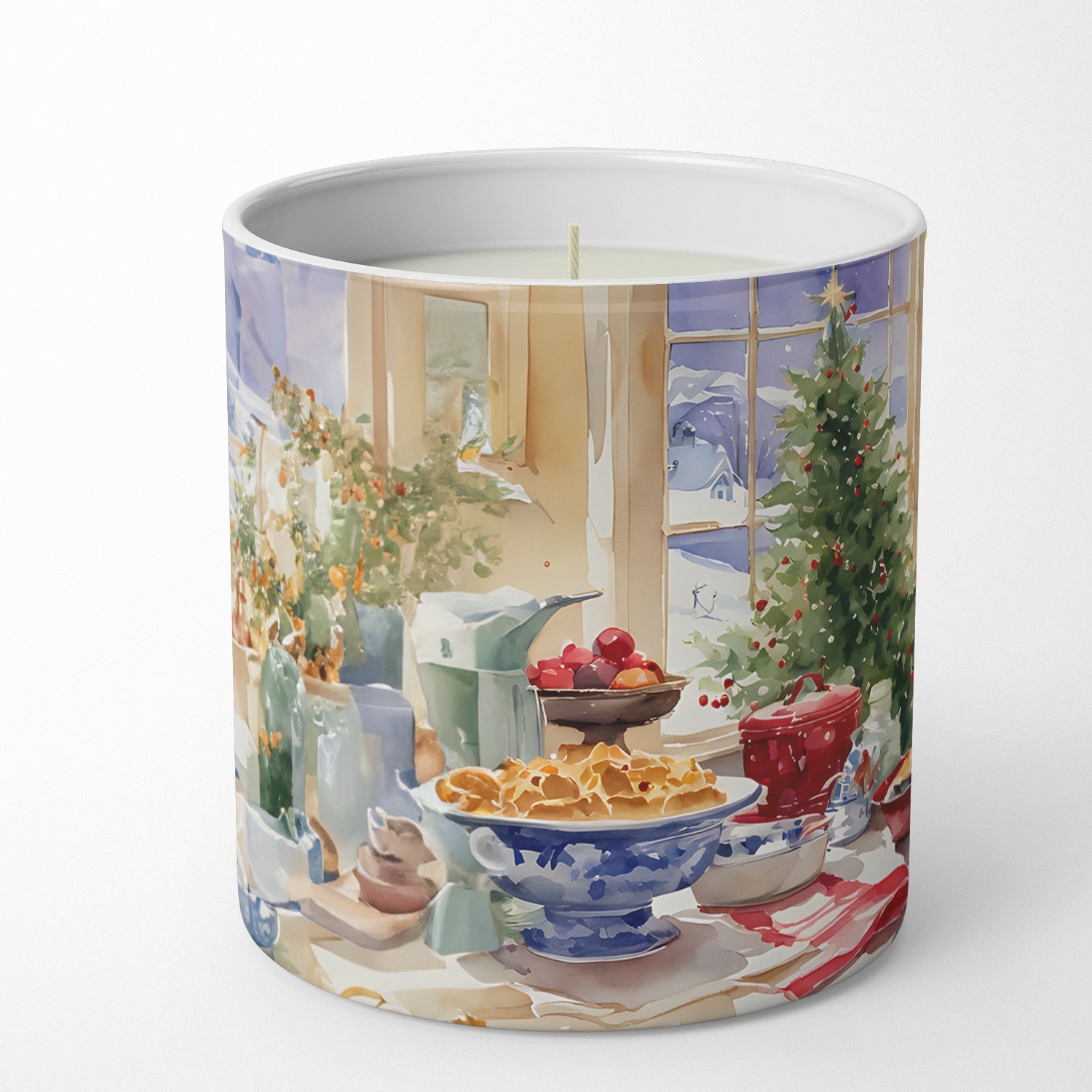 Golden Retriever Christmas Cookies Decorative Soy Candle Nature Soy Wax Essential Oil Home Decor Ideal for Bedroom Kitchen Bath Office Gift, 10 oz