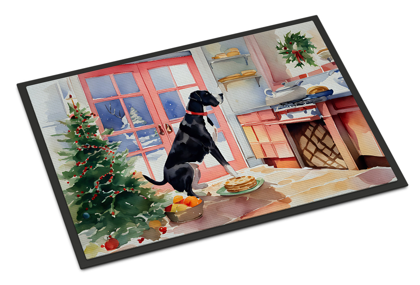 Great Dane Christmas Cookies Doormat Indoor Outdoor 24H X 36W Front Door Mat Rugs for Entryway, Non Slip Washable Low Pile,