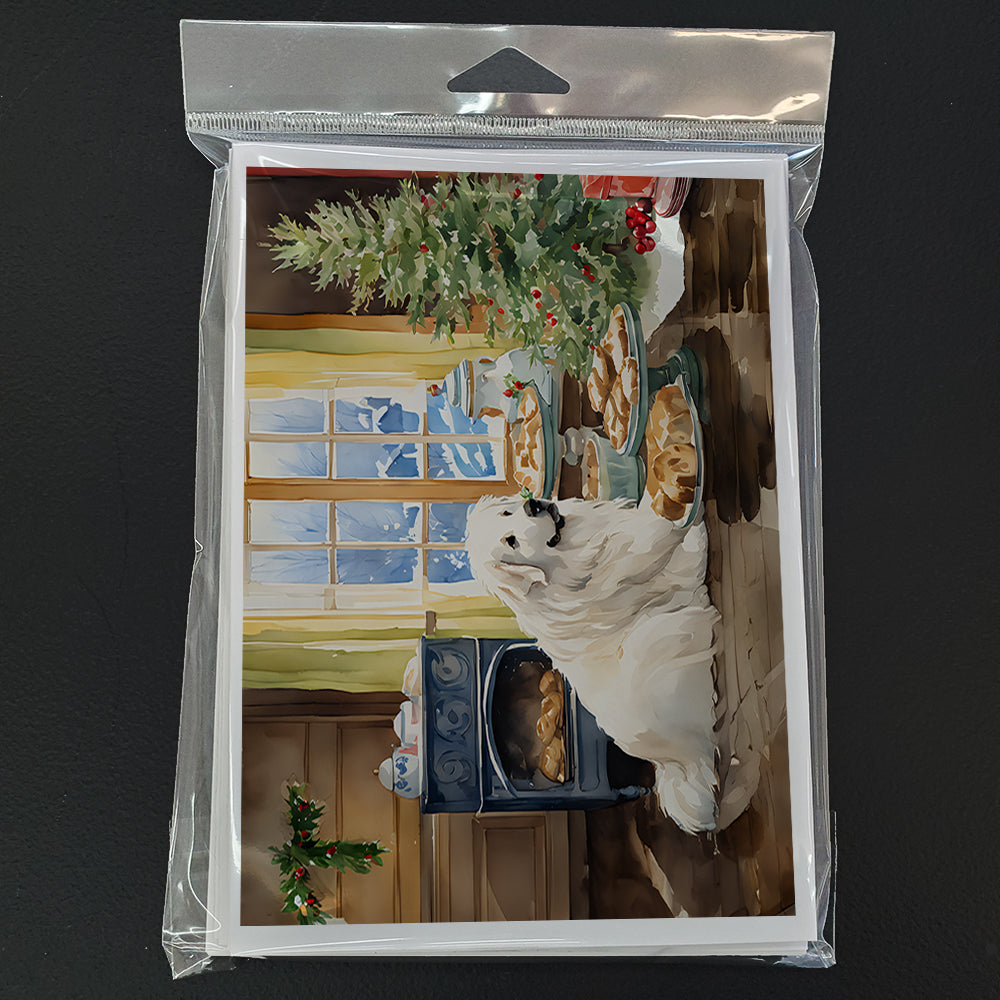 Great Pyrenees Christmas Cookies Greeting Cards Pack of 8 Blank Cards with Envelopes Whimsical A7 Size 5x7