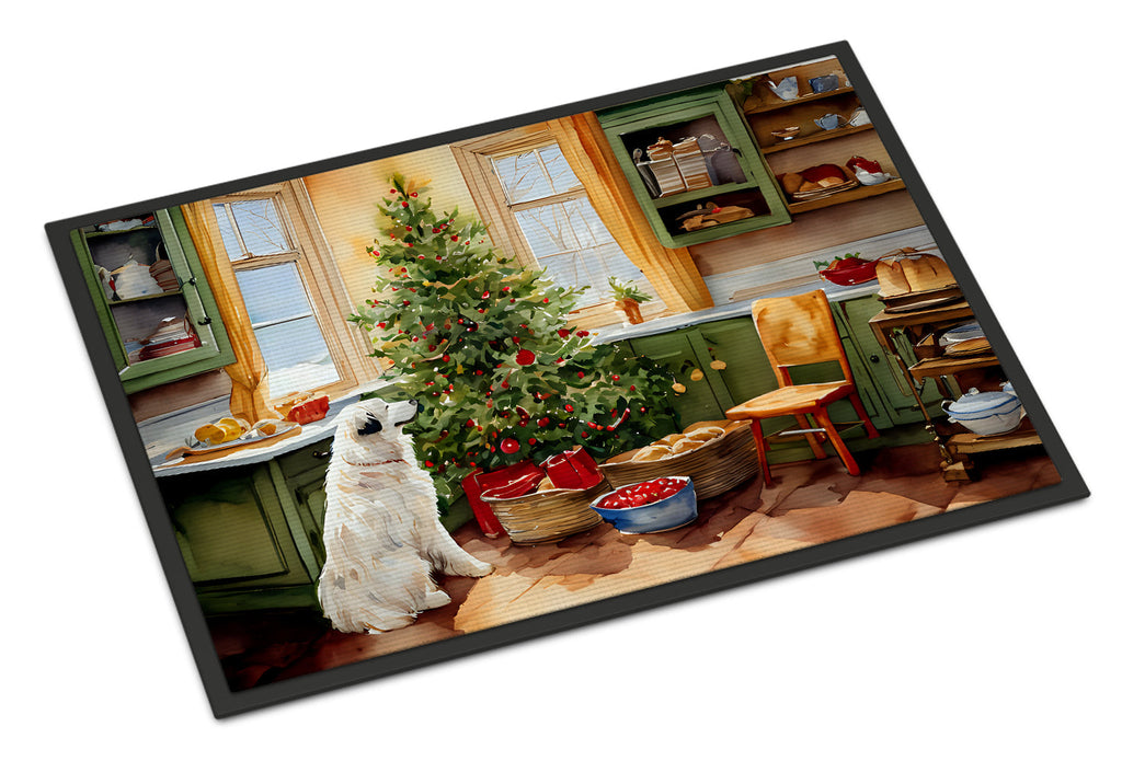 Great Pyrenees Christmas Cookies Doormat Indoor Outdoor 24H X 36W Front Door Mat Rugs for Entryway, Non Slip Washable Low Pile,