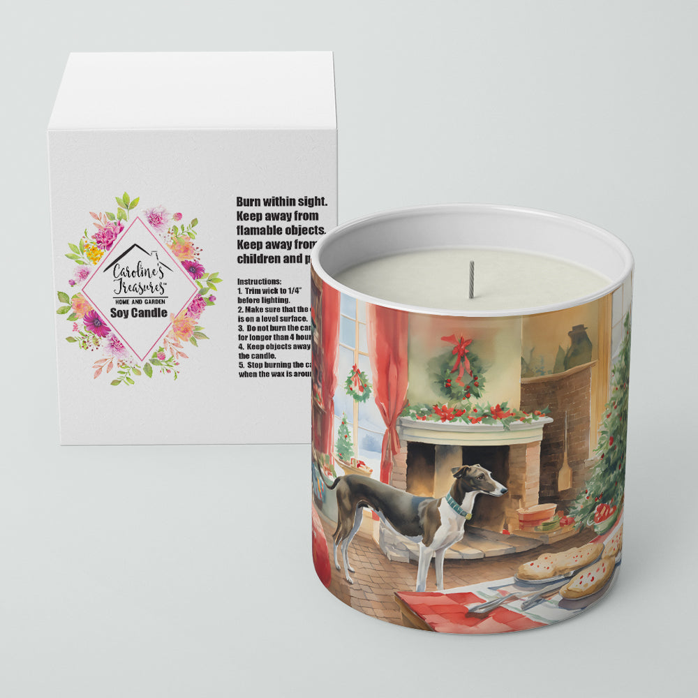 Greyhound Christmas Cookies Decorative Soy Candle Nature Soy Wax Essential Oil Home Decor Ideal for Bedroom Kitchen Bath Office Gift, 10 oz