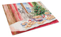 Chinese Crested Christmas Cookies Cutting Board Tempered Glass Kitchen Cutting Surface, Heat Resistant Chopping, Non-Slip Feet, Food Prep & Serving