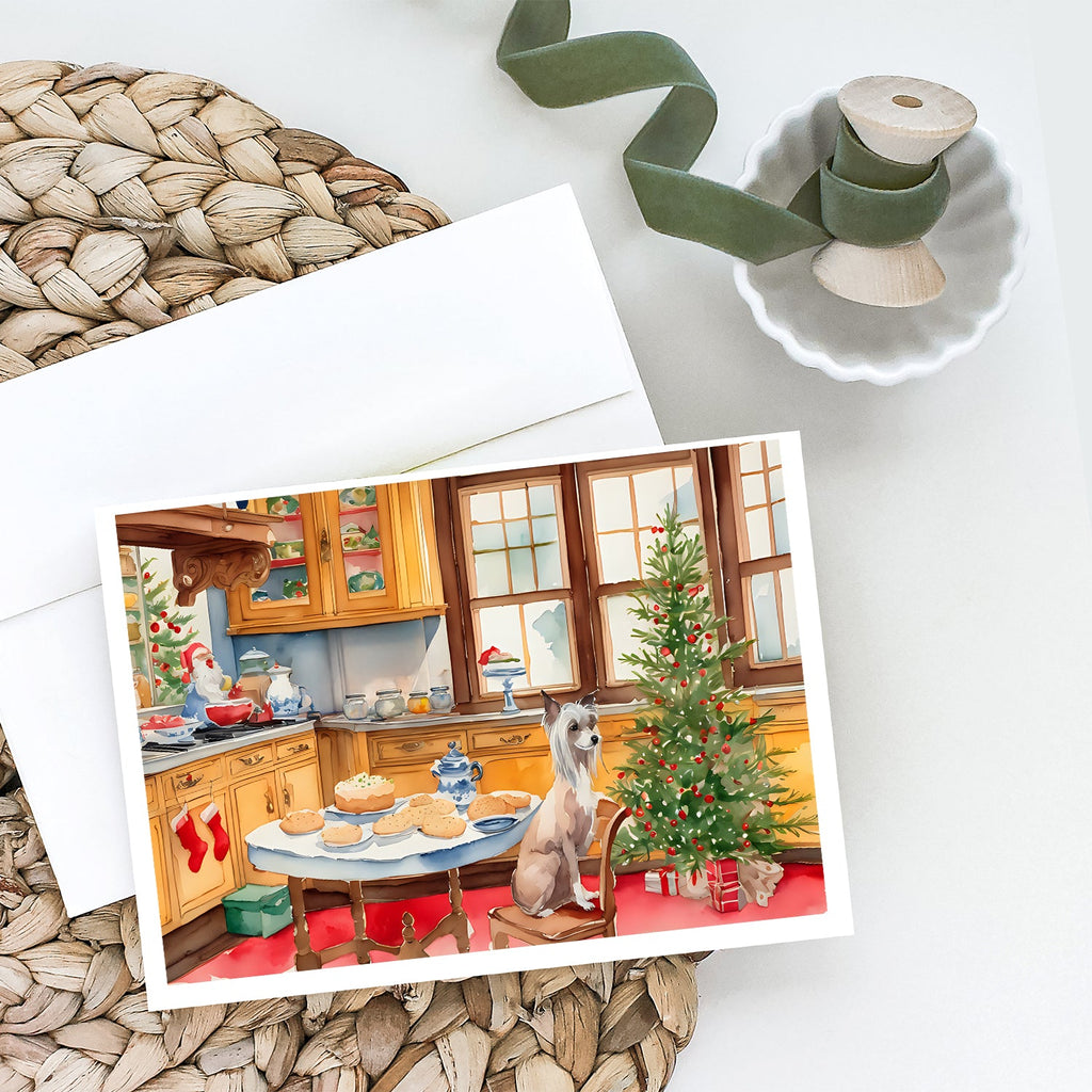 Chinese Crested Christmas Cookies Greeting Cards Pack of 8 Blank Cards with Envelopes Whimsical A7 Size 5x7