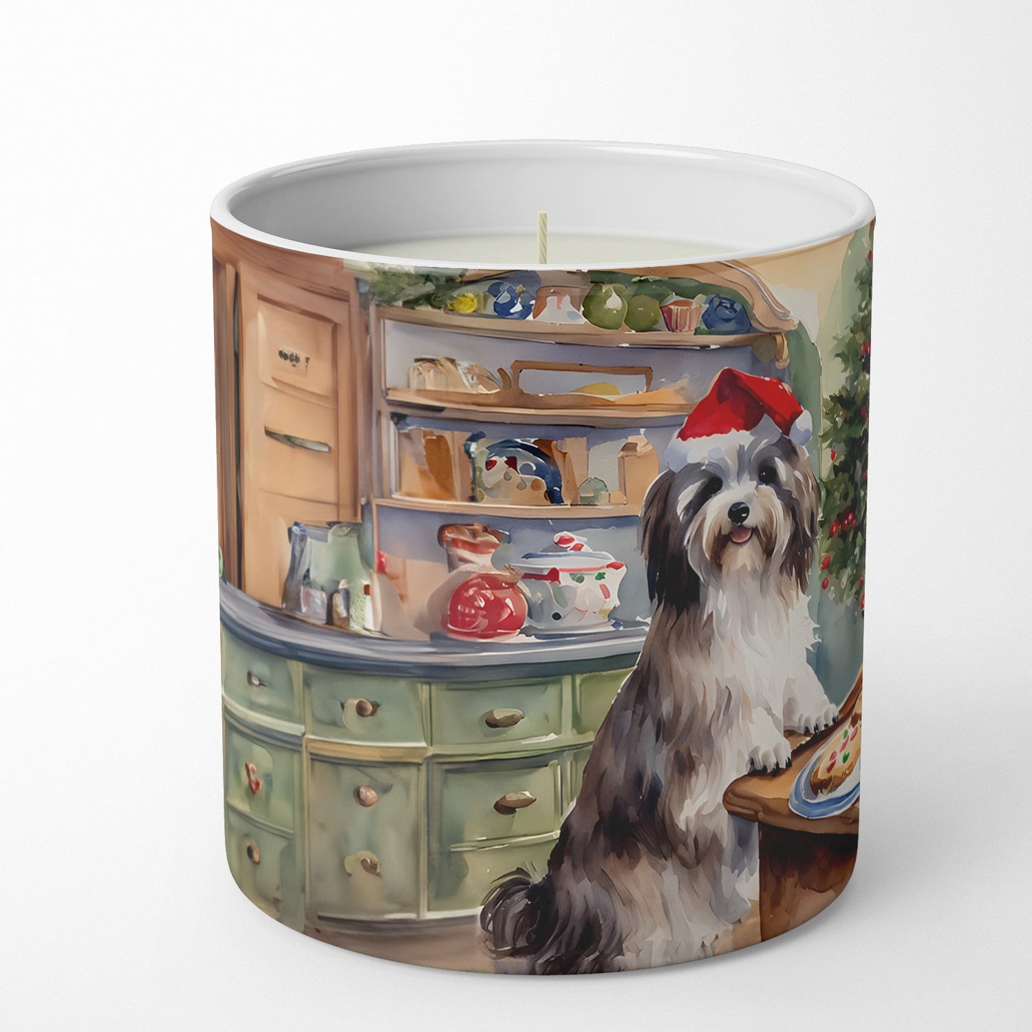 Havanese Christmas Cookies Decorative Soy Candle Nature Soy Wax Essential Oil Home Decor Ideal for Bedroom Kitchen Bath Office Gift, 10 oz