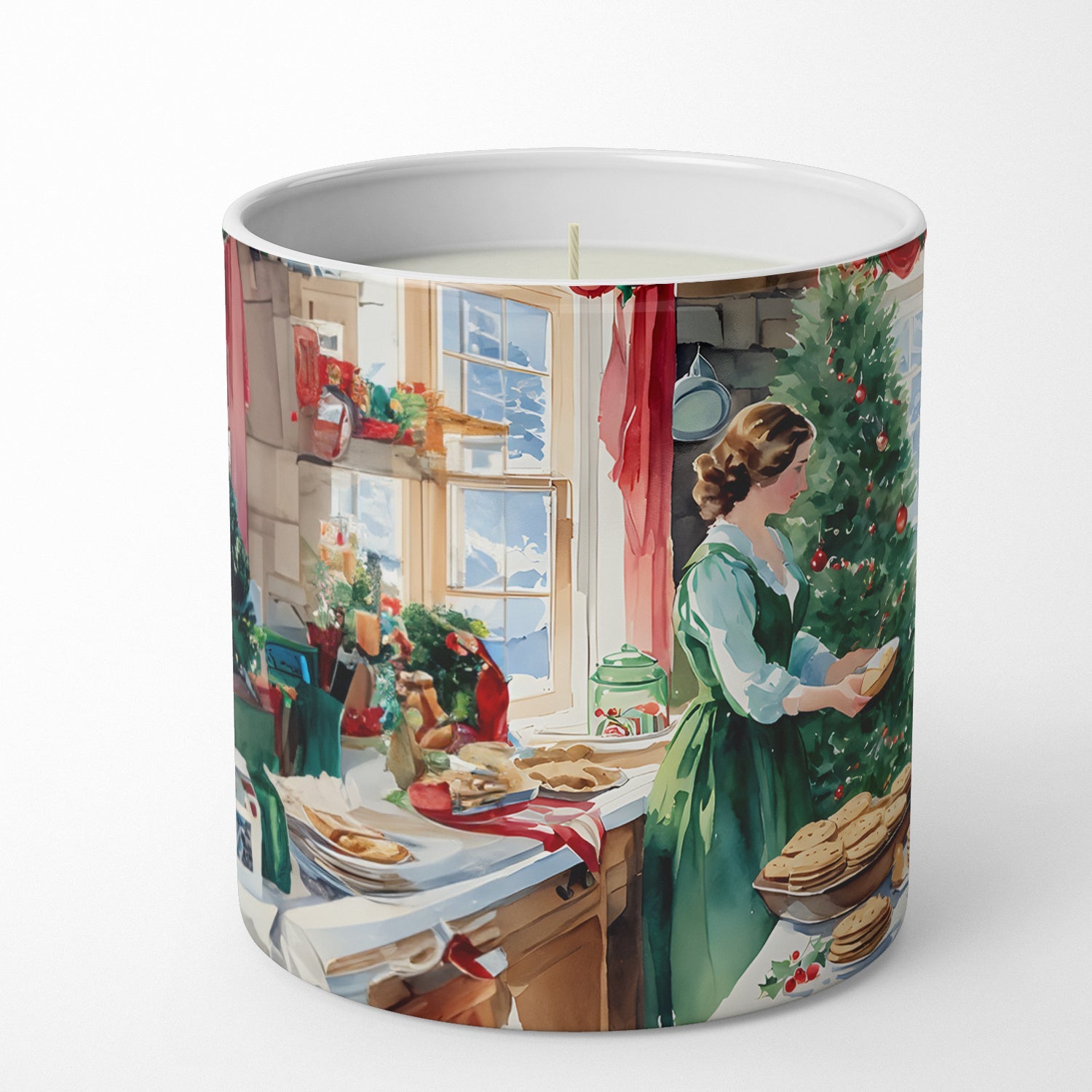 Irish Setter Christmas Cookies Decorative Soy Candle Nature Soy Wax Essential Oil Home Decor Ideal for Bedroom Kitchen Bath Office Gift, 10 oz