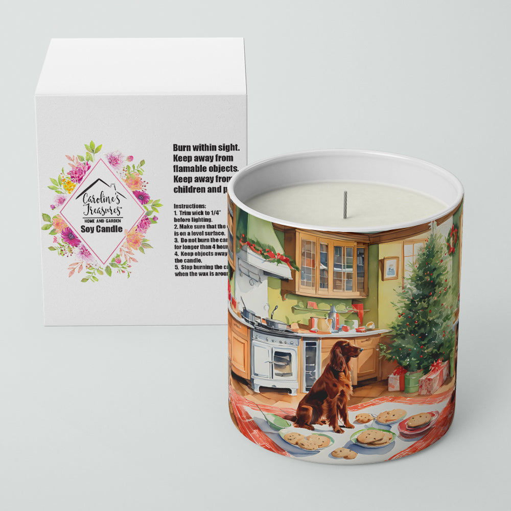 Irish Setter Christmas Cookies Decorative Soy Candle Nature Soy Wax Essential Oil Home Decor Ideal for Bedroom Kitchen Bath Office Gift, 10 oz