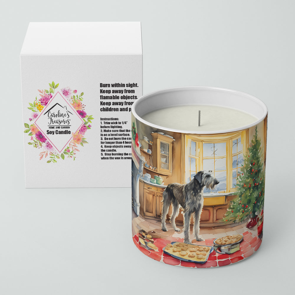 Irish Wolfhound Christmas Cookies Decorative Soy Candle Nature Soy Wax Essential Oil Home Decor Ideal for Bedroom Kitchen Bath Office Gift, 10 oz