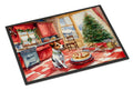 Jack Russell Terrier Christmas Cookies Doormat Indoor Outdoor 24H X 36W Front Door Mat Rugs for Entryway, Non Slip Washable Low Pile,