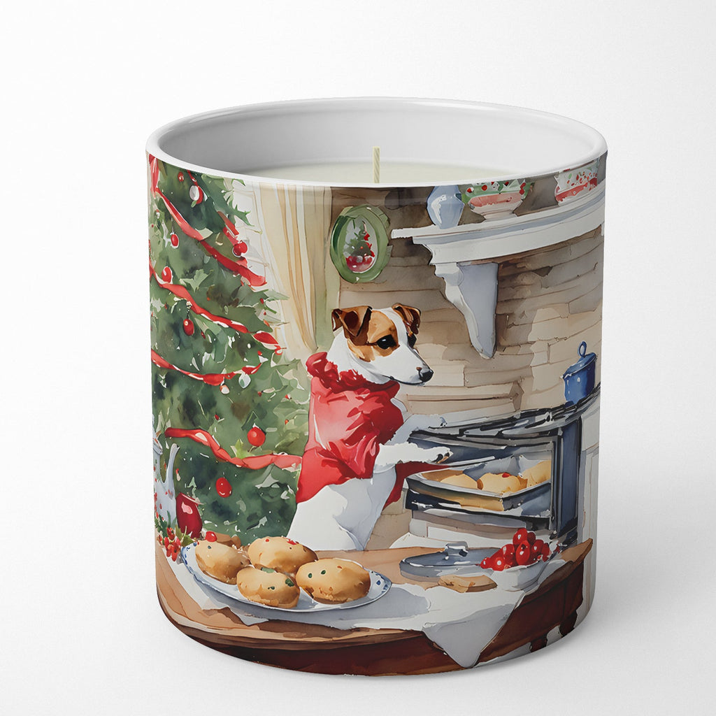 Jack Russell Terrier Christmas Cookies Decorative Soy Candle Nature Soy Wax Essential Oil Home Decor Ideal for Bedroom Kitchen Bath Office Gift, 10 oz
