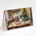 Keeshond Christmas Cookies Greeting Cards Pack of 8 Blank Cards with Envelopes Whimsical A7 Size 5x7