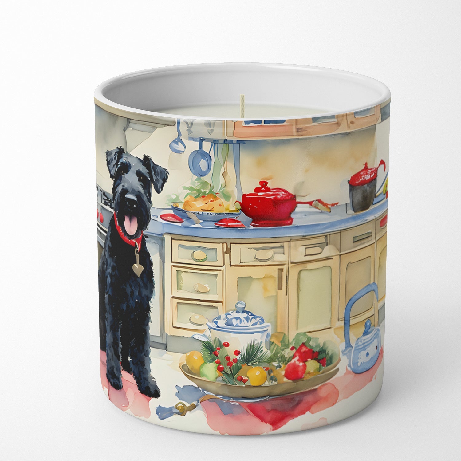 Kerry Blue Terrier Christmas Cookies Decorative Soy Candle Nature Soy Wax Essential Oil Home Decor Ideal for Bedroom Kitchen Bath Office Gift, 10 oz