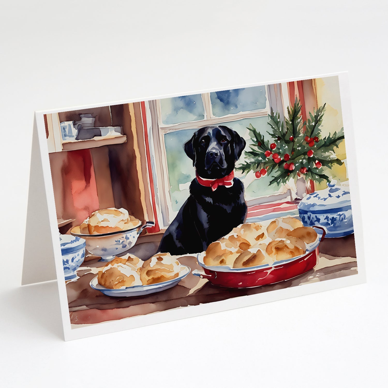 Labrador Retriever Christmas Cookies Greeting Cards Pack of 8 Blank Cards with Envelopes Whimsical A7 Size 5x7
