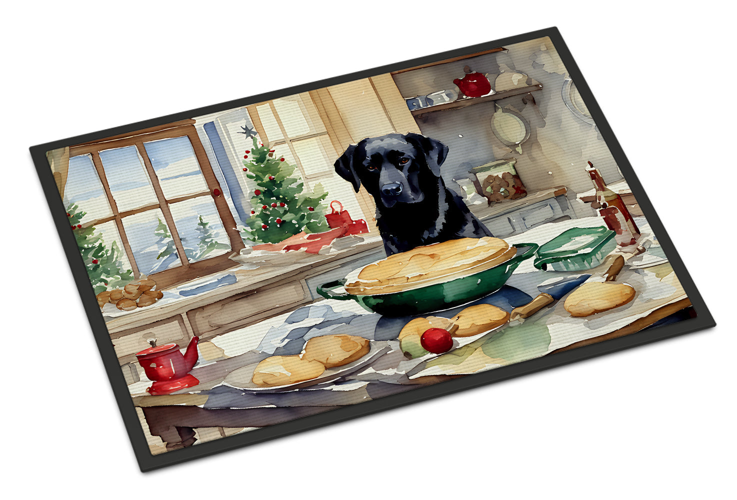 Labrador Retriever Christmas Cookies Doormat Indoor Outdoor 24H X 36W Front Door Mat Rugs for Entryway, Non Slip Washable Low Pile,