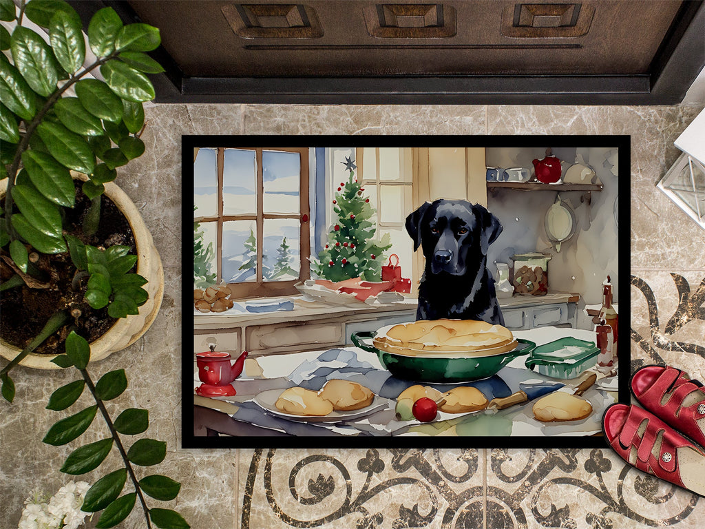 Labrador Retriever Christmas Cookies Doormat Indoor Outdoor 24H X 36W Front Door Mat Rugs for Entryway, Non Slip Washable Low Pile,