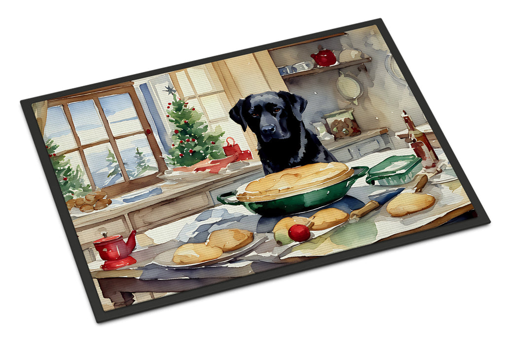 Labrador Retriever Christmas Cookies Doormat Indoor Outdoor 18H X 27W Front Door Mat Rugs for Entryway, Non Slip Washable