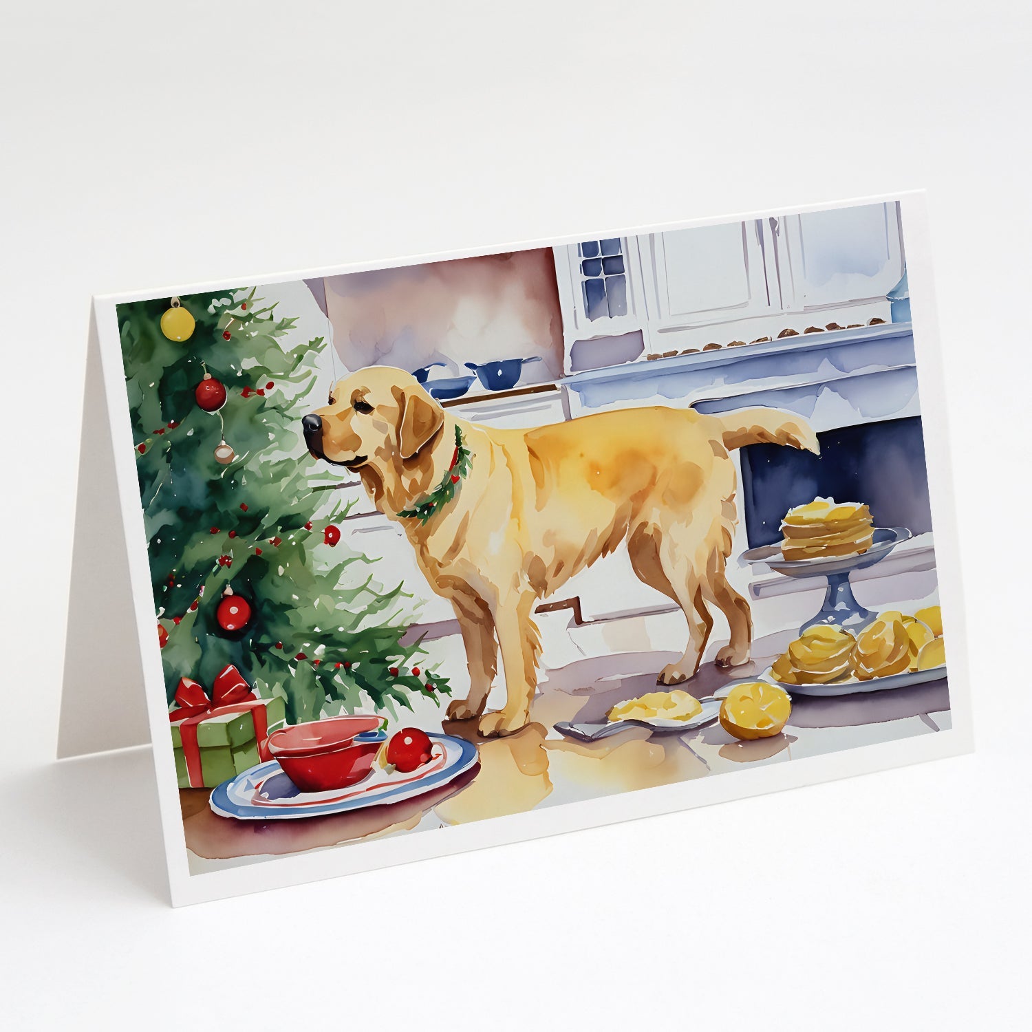 Labrador Retriever Christmas Cookies Greeting Cards Pack of 8 Blank Cards with Envelopes Whimsical A7 Size 5x7