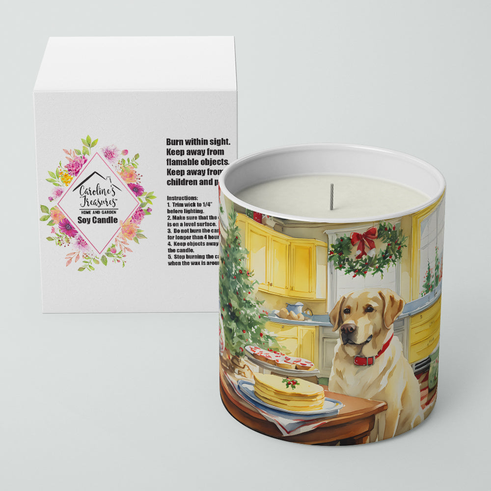 Labrador Retriever Christmas Cookies Decorative Soy Candle Nature Soy Wax Essential Oil Home Decor Ideal for Bedroom Kitchen Bath Office Gift, 10 oz
