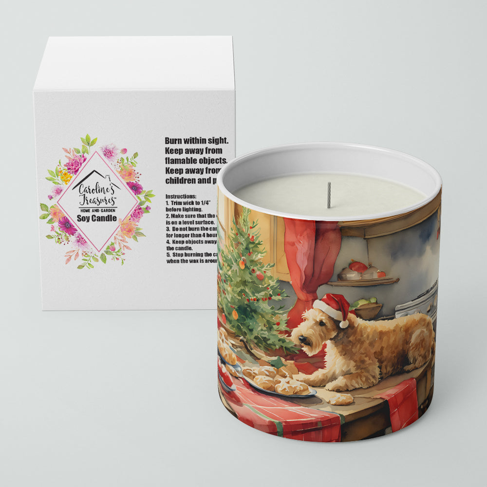 Lakeland Terrier Christmas Cookies Decorative Soy Candle Nature Soy Wax Essential Oil Home Decor Ideal for Bedroom Kitchen Bath Office Gift, 10 oz