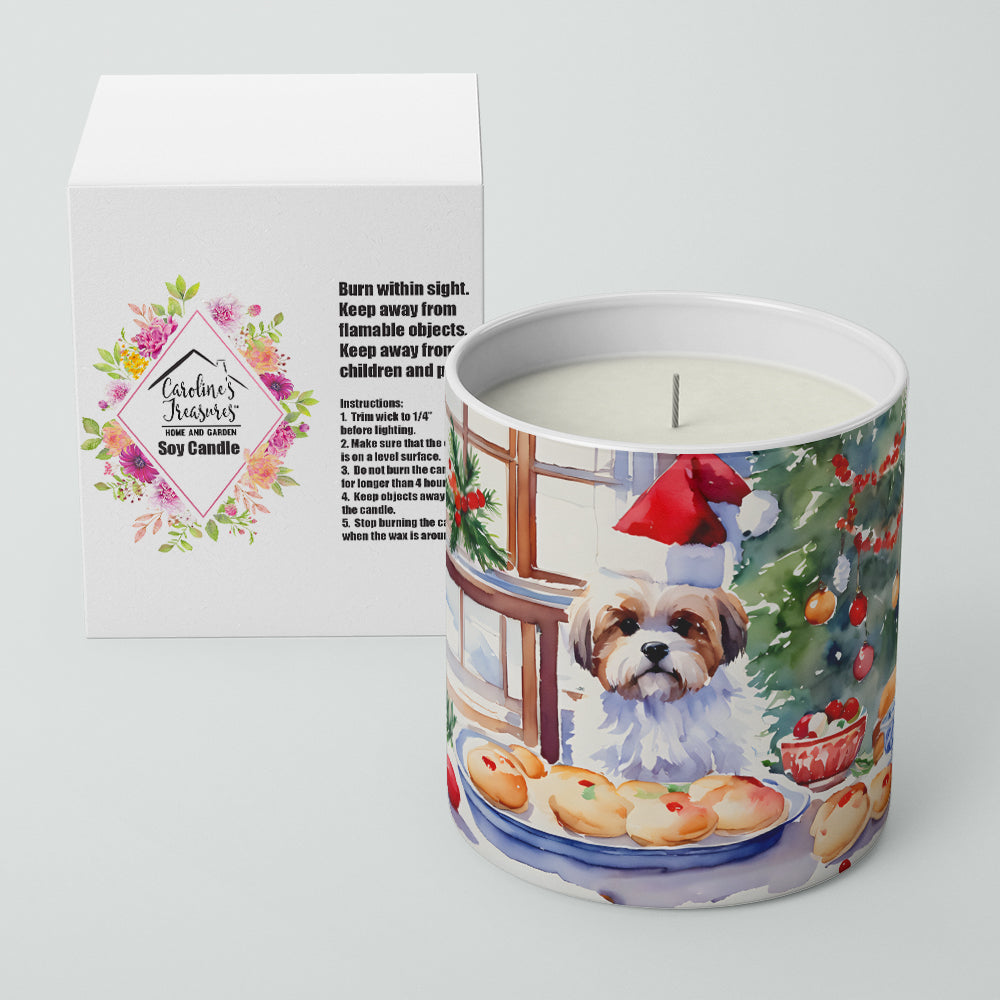 Lhasa Apso Christmas Cookies Decorative Soy Candle Nature Soy Wax Essential Oil Home Decor Ideal for Bedroom Kitchen Bath Office Gift, 10 oz