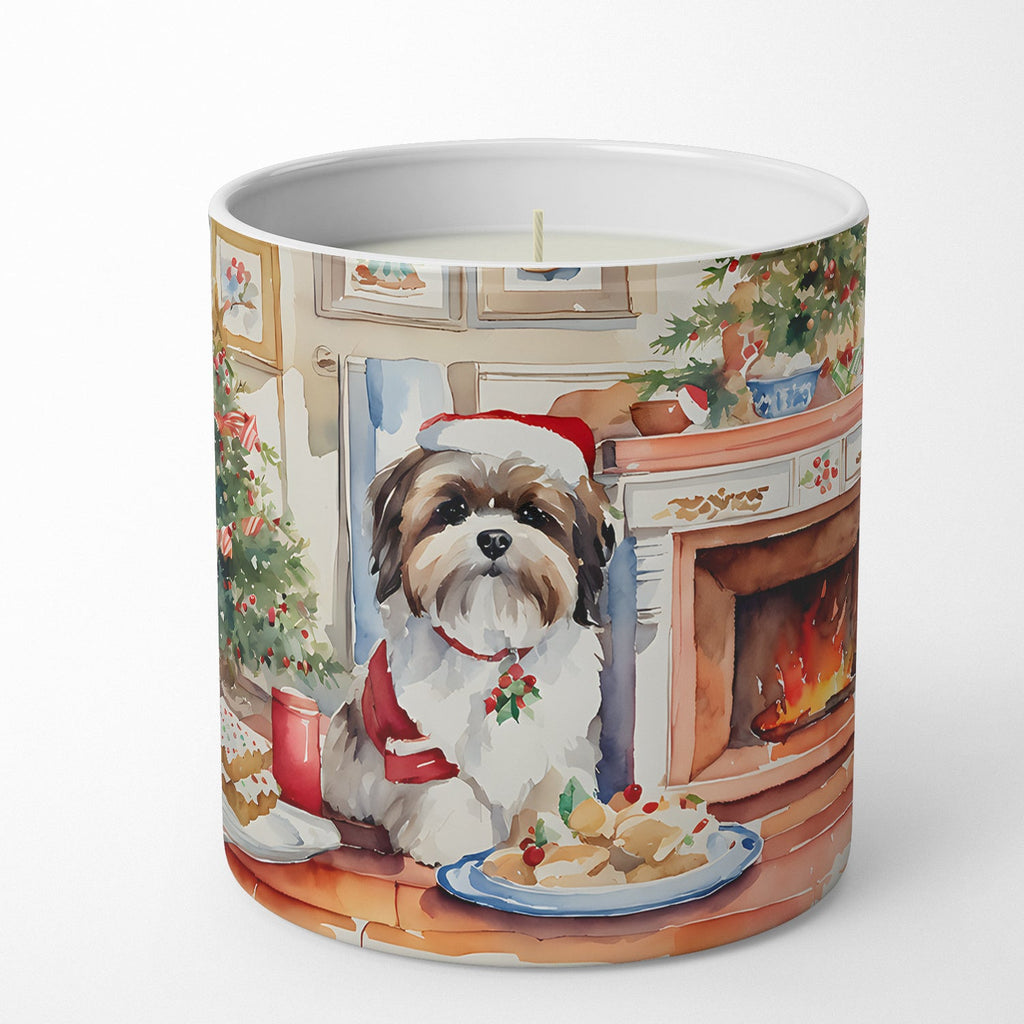 Lhasa Apso Christmas Cookies Decorative Soy Candle Nature Soy Wax Essential Oil Home Decor Ideal for Bedroom Kitchen Bath Office Gift, 10 oz