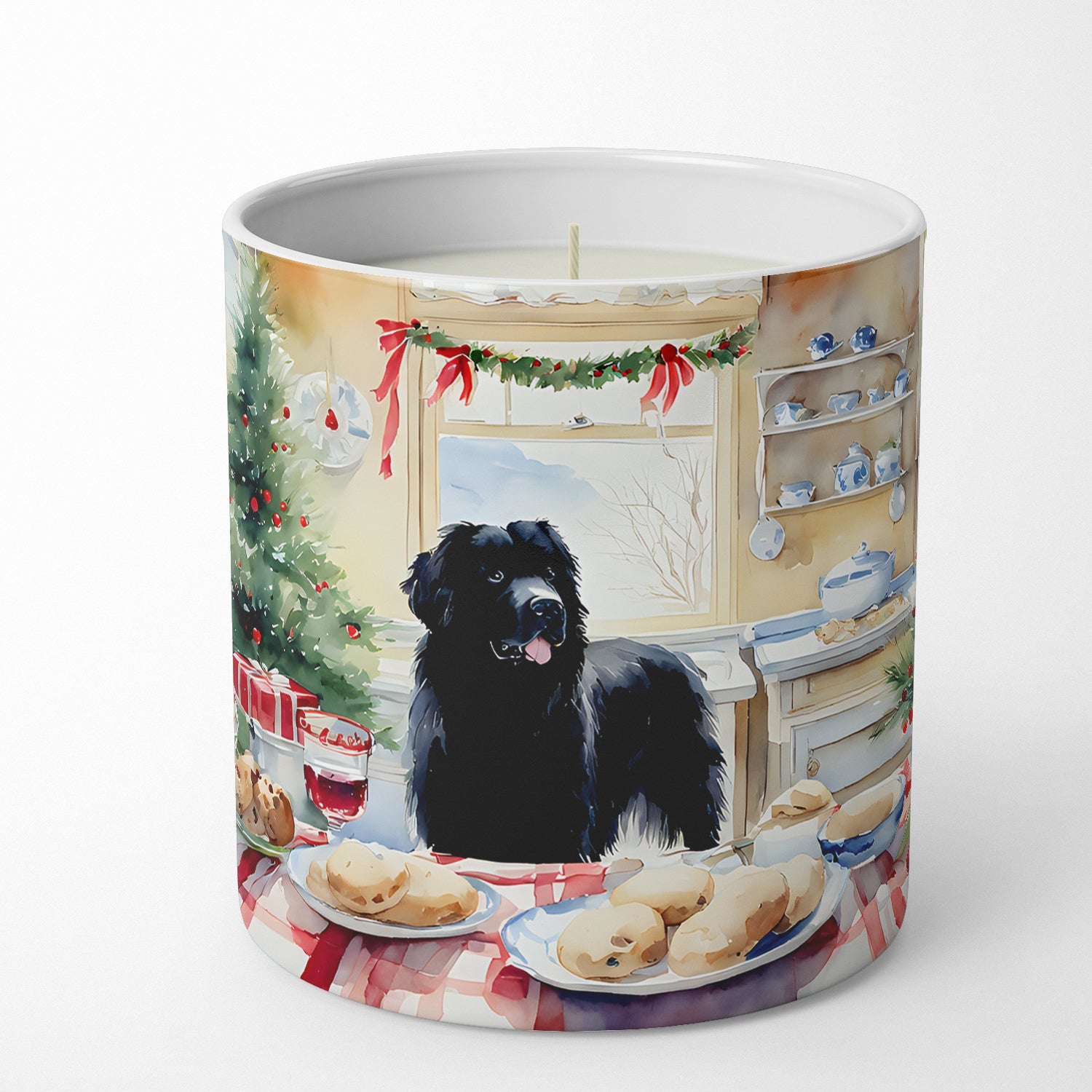 Newfoundland Christmas Cookies Decorative Soy Candle Nature Soy Wax Essential Oil Home Decor Ideal for Bedroom Kitchen Bath Office Gift, 10 oz