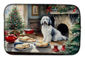 Old English Sheepdog Christmas Cookies Dish Drying Mat Absorbent Dish Drying Mat Pad for Kitchen Counter Dish Drainer Mat for Countertop, 14 x 21", Multicolor