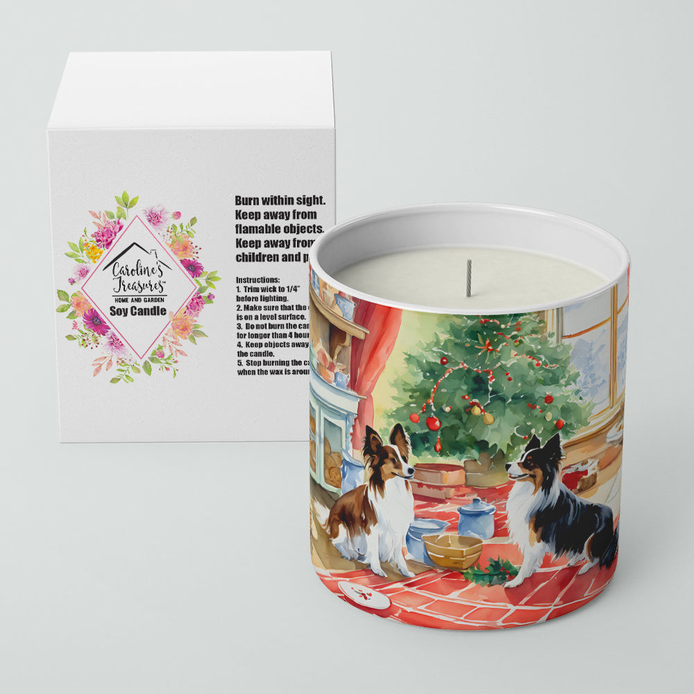 Papillon Christmas Cookies Decorative Soy Candle Nature Soy Wax Essential Oil Home Decor Ideal for Bedroom Kitchen Bath Office Gift, 10 oz