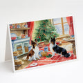 Papillon Christmas Cookies Greeting Cards Pack of 8 Blank Cards with Envelopes Whimsical A7 Size 5x7