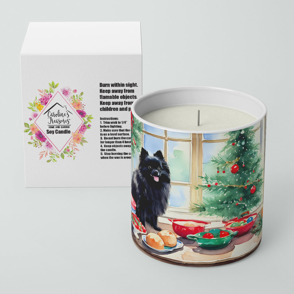 Pomeranian Christmas Cookies Decorative Soy Candle Nature Soy Wax Essential Oil Home Decor Ideal for Bedroom Kitchen Bath Office Gift, 10 oz