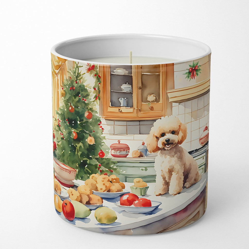 Poodle Christmas Cookies Decorative Soy Candle Nature Soy Wax Essential Oil Home Decor Ideal for Bedroom Kitchen Bath Office Gift, 10 oz