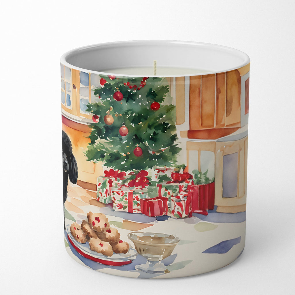 Poodle Christmas Cookies Decorative Soy Candle Nature Soy Wax Essential Oil Home Decor Ideal for Bedroom Kitchen Bath Office Gift, 10 oz