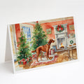 Redbone Coonhound Christmas Cookies Greeting Cards Pack of 8 Blank Cards with Envelopes Whimsical A7 Size 5x7
