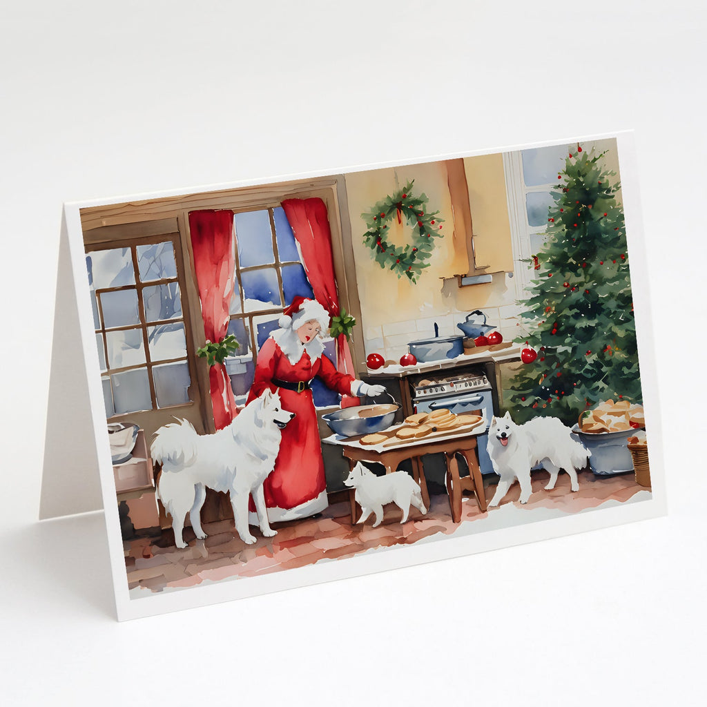 Samoyed Christmas Cookies Greeting Cards Pack of 8 Blank Cards with Envelopes Whimsical A7 Size 5x7