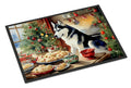 Siberian Husky Christmas Cookies Doormat Indoor Outdoor 18H X 27W Front Door Mat Rugs for Entryway, Non Slip Washable