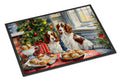 Welsh Springer Spaniel Christmas Cookies Doormat Indoor Outdoor 18H X 27W Front Door Mat Rugs for Entryway, Non Slip Washable