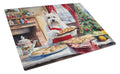 Westie Christmas Cookies Cutting Board Tempered Glass Kitchen Cutting Surface, Heat Resistant Chopping, Non-Slip Feet, Food Prep & Serving