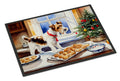 Wire Fox Terrier Christmas Cookies Doormat Indoor Outdoor 24H X 36W Front Door Mat Rugs for Entryway, Non Slip Washable Low Pile,