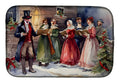 Victorian Christmas Carolers Group Holiday Scene Dish Drying Mat Absorbent Dish Drying Mat Pad for Kitchen Counter Dish Drainer Mat for Countertop, 14 x 21", Multicolor