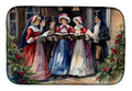 Christmas Carolers Singing Group Dish Drying Mat Absorbent Dish Drying Mat Pad for Kitchen Counter Dish Drainer Mat for Countertop, 14 x 21", Multicolor