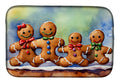 Christmas Gingerbread Cookies Group Holiday Dish Drying Mat Absorbent Dish Drying Mat Pad for Kitchen Counter Dish Drainer Mat for Countertop, 14 x 21", Multicolor